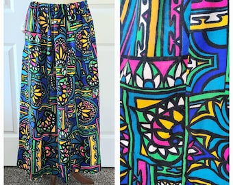 One of a Kind Handmade Psychedelic Maxi Skirt