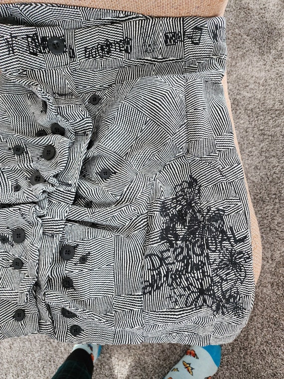 Black and White Multi Button DSquared Mini Skirt - image 5