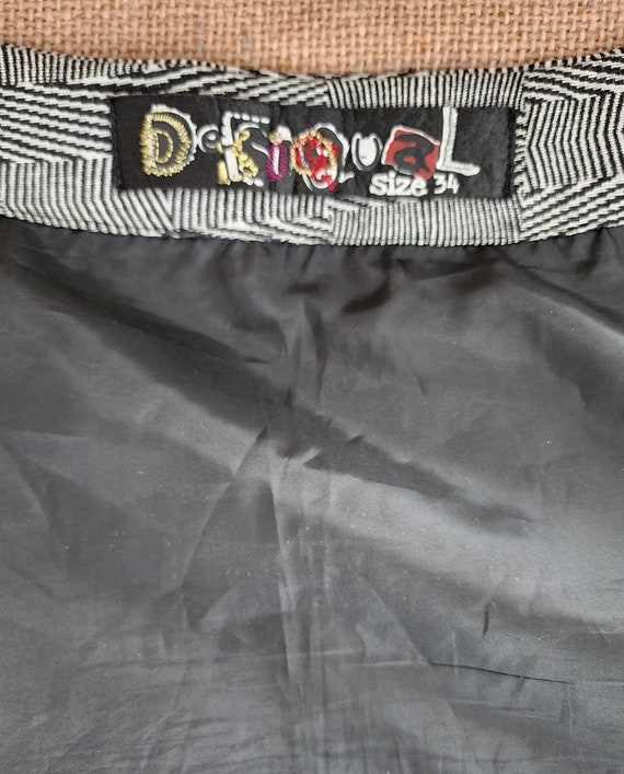 Black and White Multi Button DSquared Mini Skirt - image 6