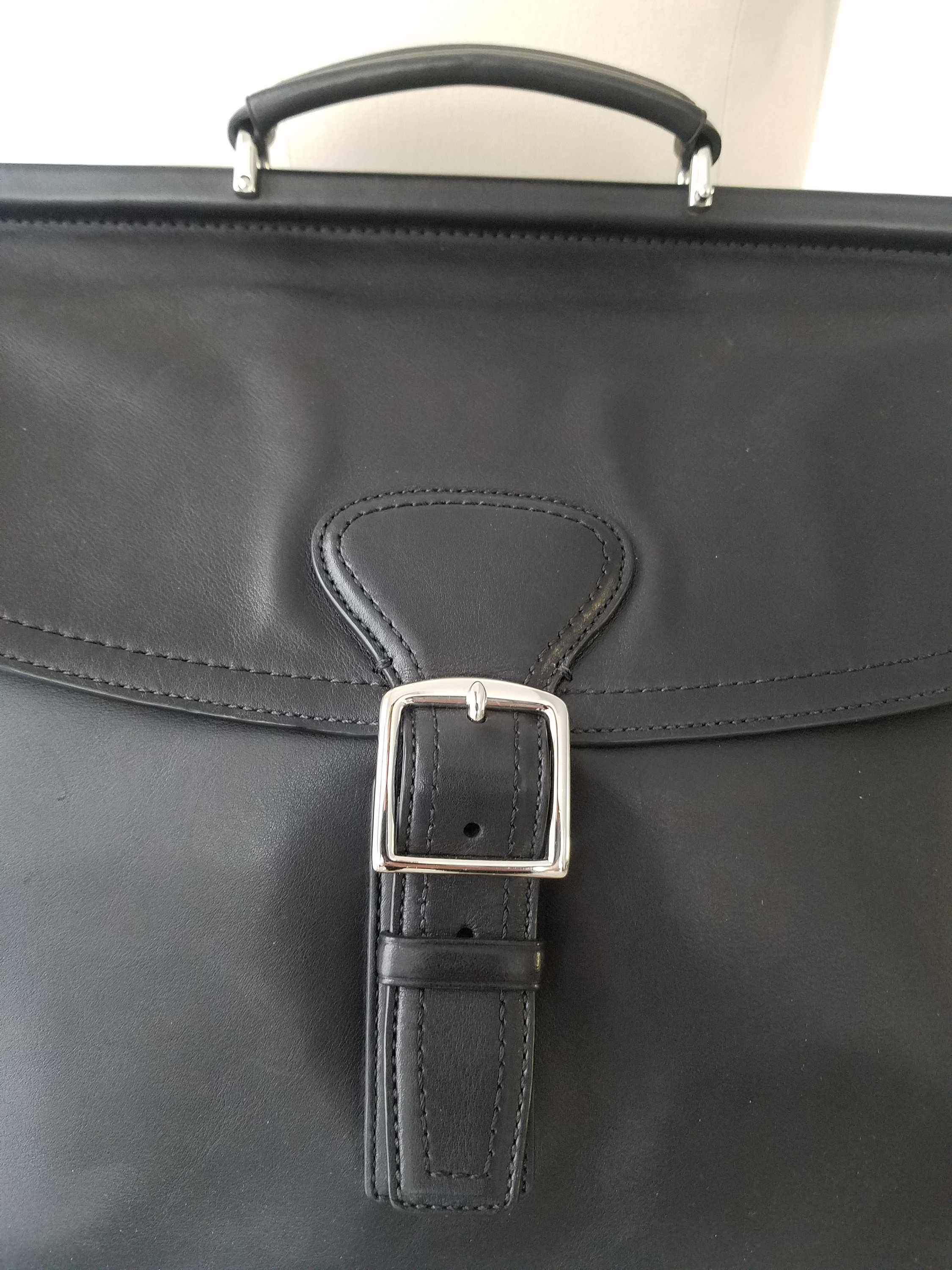 Black leather COACH Briefcase Messenger Bag | Etsy