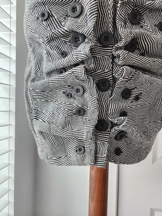 Black and White Multi Button DSquared Mini Skirt - image 3