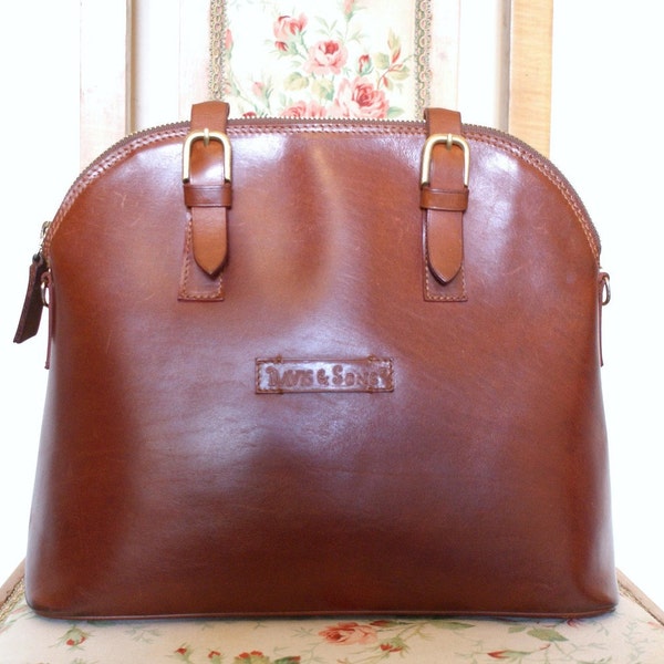 Ladylike Dark Chocolate Brown Leather Satchel Handbag
