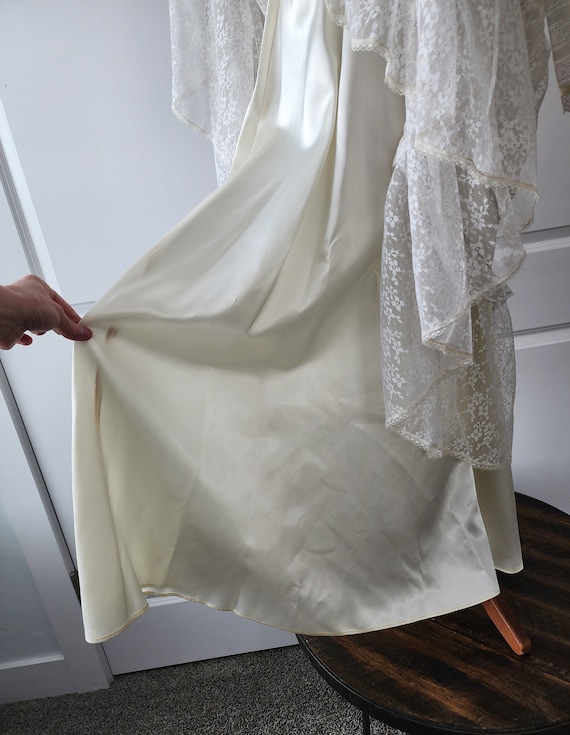 1970s Cream Lace Gunne Sax Maxi Dress - Gem