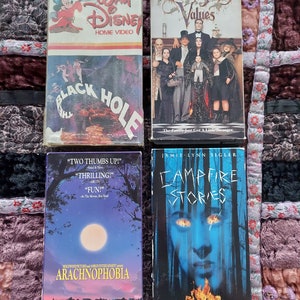 Lot of 4 VHS Spooky Collection Arachnophobia Adams Family Black Hole Campfire Stories image 1