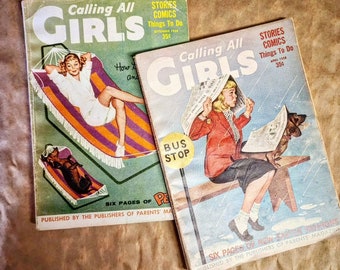 1958 Calling All Girls Magazines Set of 2