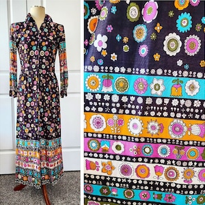 VTG!70s Mister Robert チェック花レトロワンピース VTG!70s Mister Robert チェック花レトロワンピース