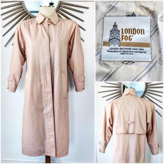 Rare Blush Pink LONDON FOG Overcoat - image 1