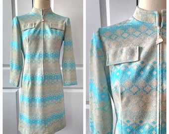 1960s Polyester Mini Dress
