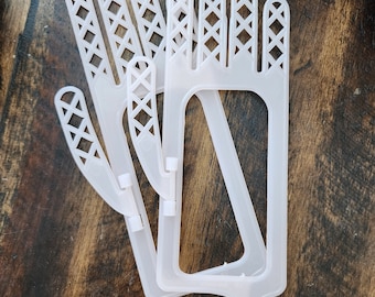Vintage Pink Plastic Glove Form Hangers
