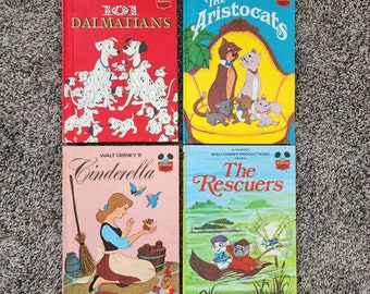 Set of 4 Vintage Disney Kids Books