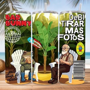 Bad Bunny DTMF Tumbler: Puerto Rico Concho, Handmade 20oz Cup