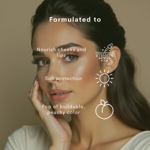 Natural Lip & Cheek Tint | Tallow-Based Cream Blush | Sonoran Sunrise image 7