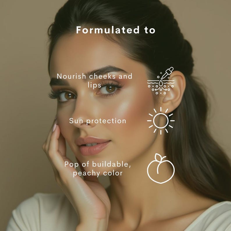 Natural Lip & Cheek Tint | Tallow-Based Cream Blush | Sonoran Sunrise image 7