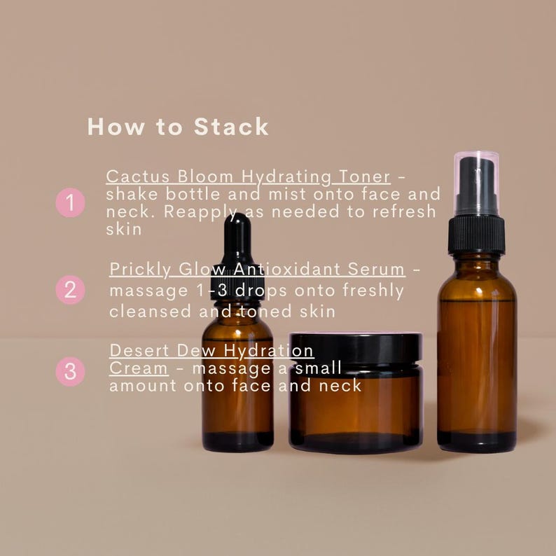 Vitamin C Serum | Brightening & Hydrating Facial Oil | Prickly Pear and Rose Hip image 8