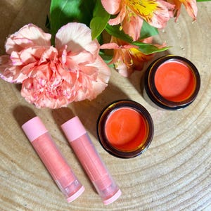 Natural Lip & Cheek Tint | Tallow-Based Cream Blush | Sonoran Sunrise image 4