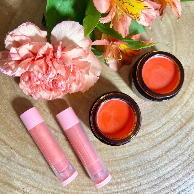 Natural Lip & Cheek Tint | Tallow-Based Cream Blush | Sonoran Sunrise image 4
