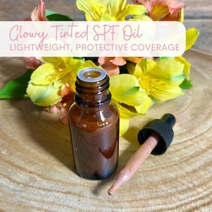 Tinted SPF Oil Makeup: Golden Hour Glow, Non-Nano Zinc Oxide