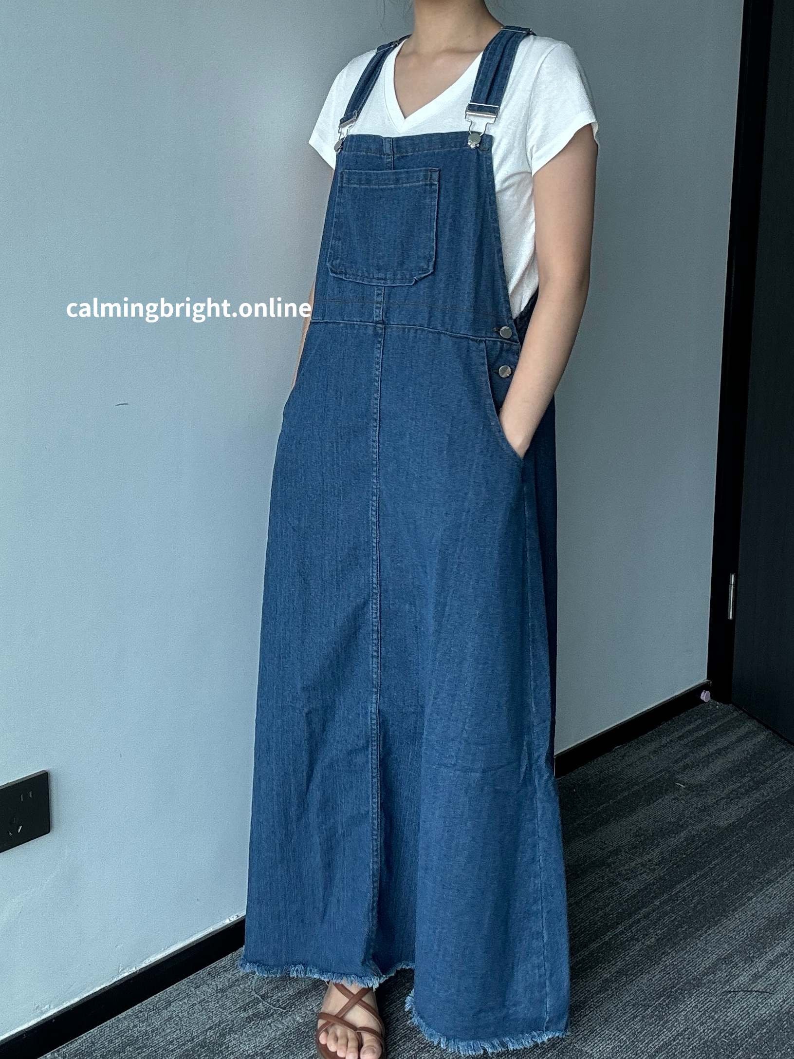 white christmas dresses Agnes Denim Overall Dress main image 0
