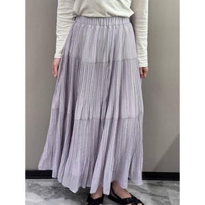 Maxi Skirt Women | Maxi Skirt Elastic Waist | Maxi Skirt Tiered with Lining | Maxi Skirt Pleated | Maxi Skirt Resort | US Size XXS-XL