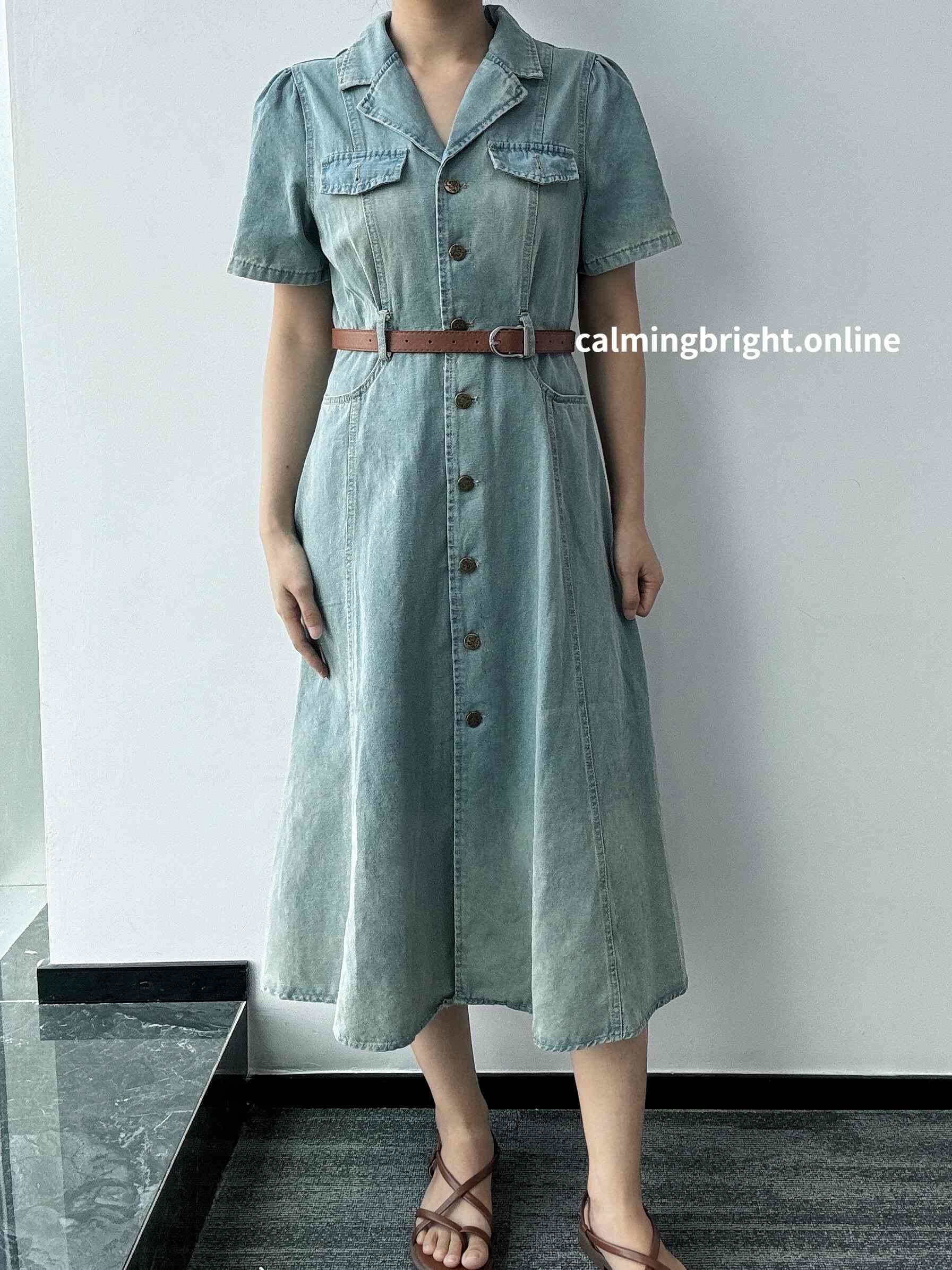 denim top floral bottom dress Button-Down 8/30 Color:ONYX Chrome Hearts Mini Dress