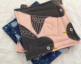 Coasters, Four in a Pack: Blackbirds