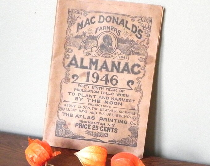1946 Farmers Almanac When to Plant and Harvest by the Moon Etsy