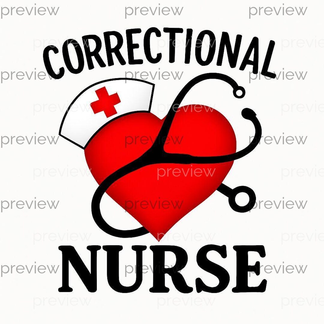 Correctional Nurse Heart Design With Stethoscope and Nurse Cap - Printable  Digital Art for Nursing in Correctional Facilities - Etsy, image size:1080x1080