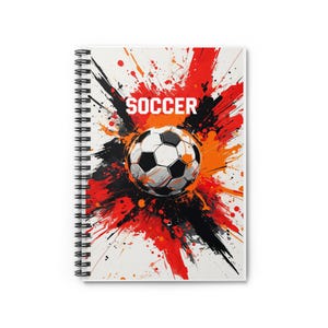 Soccer Spiral Notebook - Perfect for Fans, Students, & Coaches, Ideal for Back to School, Journaling, Gift for Athletes, Sports Lovers
