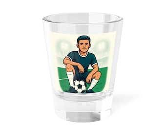 Vaso de chupito de futbolista, regalo deportivo divertido para aficionados, artículos de bar únicos para celebraciones, souvenir coleccionable, artículos para beber para el día del partido.