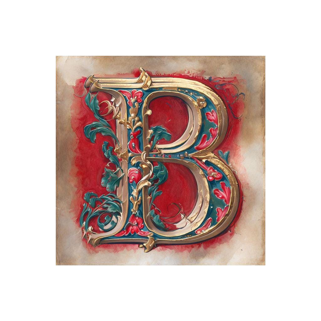 Medieval Letter B - Etsy