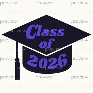 Class of 2026 Graduation Cap Design - Printable Digital Art for Instant ...