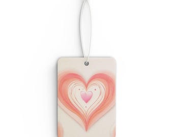 Pink Heart Swirl Car Air Freshener | Heart Design, Romantic Scent