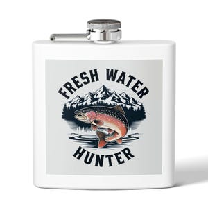 Fresh Water Hunter Stainless Steel Flask, Perfect Gift for Fishing Enthusiasts, Outdoor Adventure Flask, Novelty Drinking Accessory, [...]