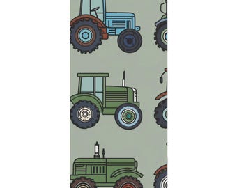 Koc plażowy z motywem traktora | Narzuta piknikowa w stylu boho, narzuta zewnętrzna, akcesoria letnie, wystrój rustykalny, sprzęt plażowy dla dzieci