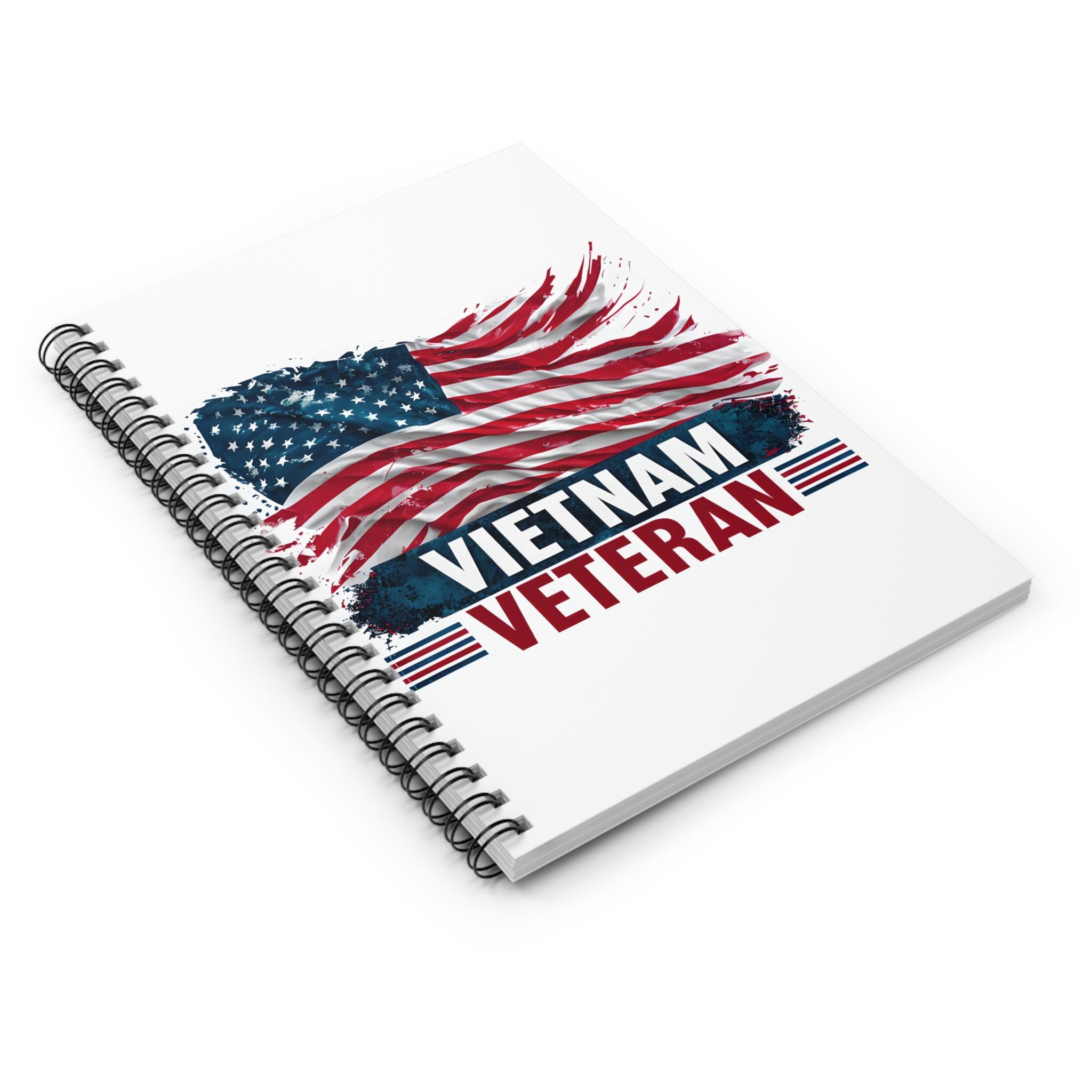 Vietnam Veteran Spiral Notebook, Military Journal, Patriotic Stationery ...