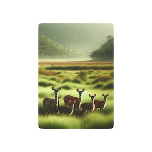Hertenkudde pokerspeelkaarten - Wildlife natuurtafereel, cadeau dierenliefhebbers, benodigdheden gameavond, uniek kaartspel, geïnspireerd op het bos