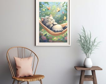 ハンモックとチル - 自然の中でのんびり - アートプリント - 自然愛好