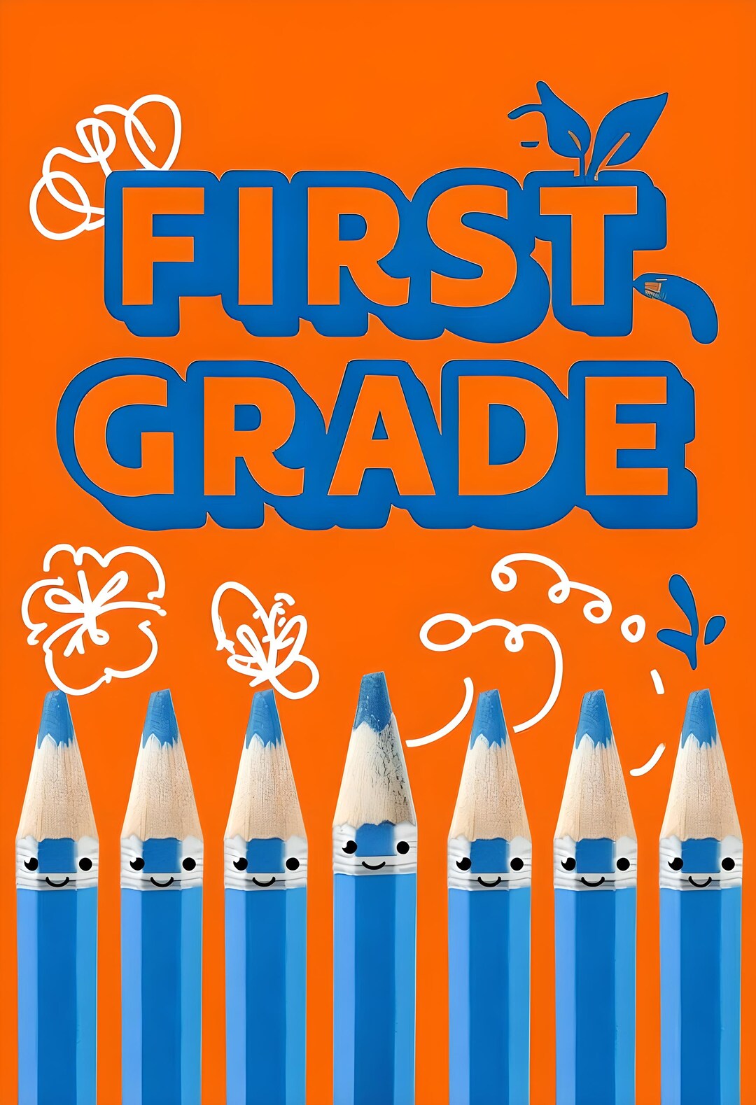 First Grade Thumbnail Colorful First Grade Clipart With Playful Pencils and Cheerful Design ...