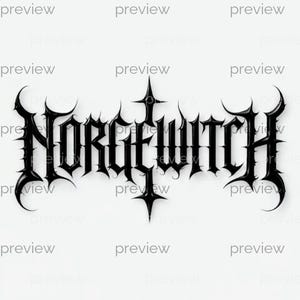 Norgewitch - Gothic Styled Digital Art Print, Edgy Fantasy Design for Instant Download and Printable Decor design 11