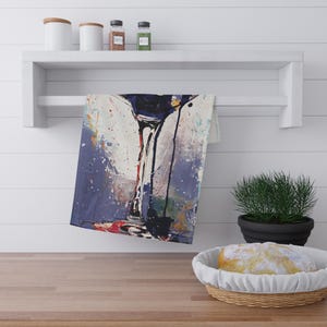 Artistic Cocktail Tea Towels - Colorful Kitchen Decor for Entertaining, Gift for Foodies, Housewarming, Wedding, Kitchen Towel Set