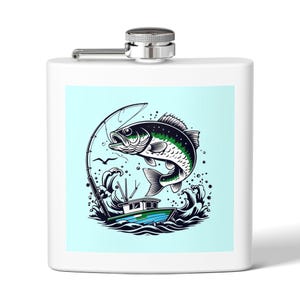 Fishing-Themed Stainless Steel Flask for Outdoor Enthusiasts, Perfect Gift for Father&#39;s Day, Camping, Fishing Trips, Unique [...]