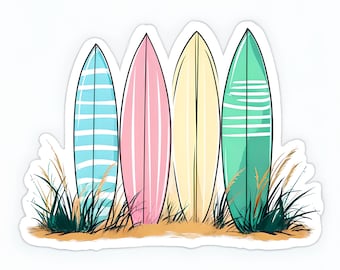 Vibrant Surfboards Clipart - Instant Download for Summer Themes, Sublimation Designs, and Beachy Decor