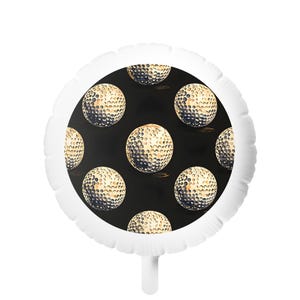Helium Balloon, Golf Ball Mylar, Party Decor, Birthday Supplies, Event Decoration, Sports Theme Balloon, Fun Golf Gift