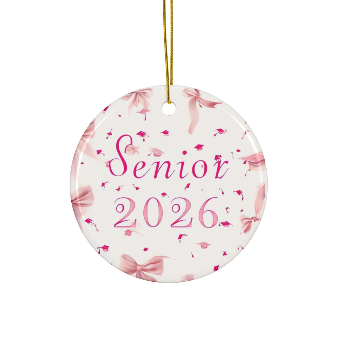 Senior 2026 Ceramic Ornament | Round Graduation Keepsake - Etsy