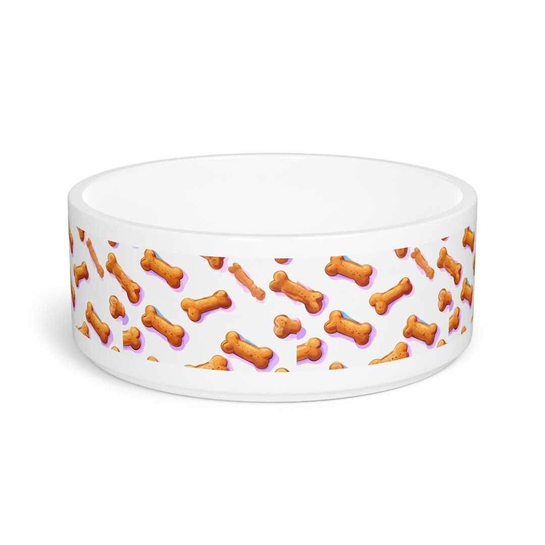 Dog Bowl Pattern Dog Bone Pattern Pet Bowl | Ceramic Dog Food Bowl, Repeating Treat ...