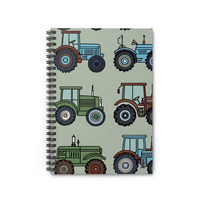 Tractor-themed Spiral Notebook, Farm Journal, Gift for Farmers, Cute ...