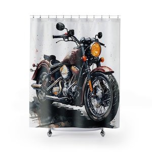 Harley Davidson Shower Curtain - Etsy