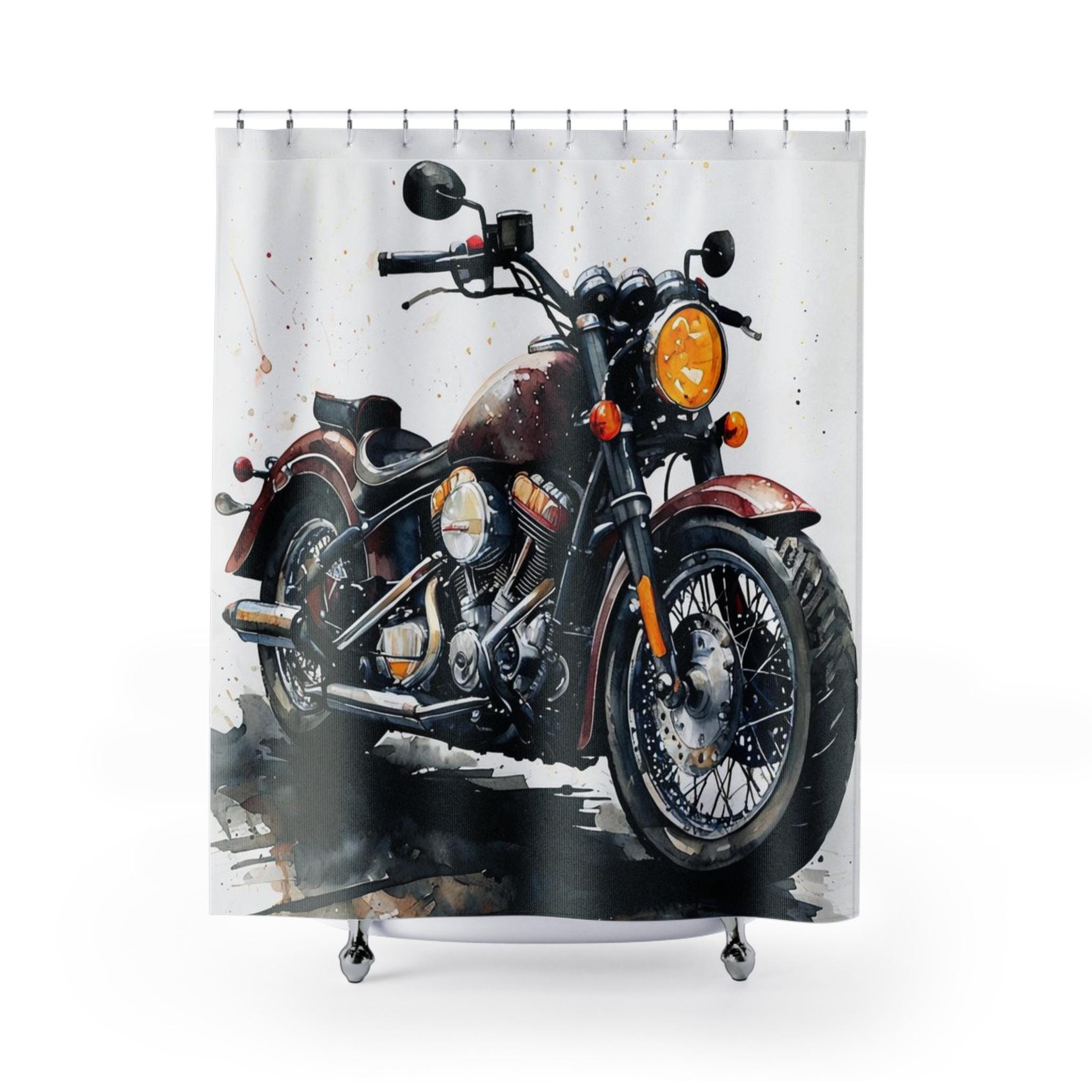 Harley Davidson Shower Curtain - Etsy