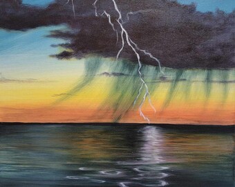 Incoming Storm Original Painting on Canvas