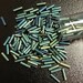 Matte Metallic Patina Iris Green Miyuki Japanese glass Seed Bead Bugle #2 6mm long 92008
